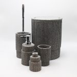 ست رزین سرویس بهداشتی رنگ طوسی کد 1137